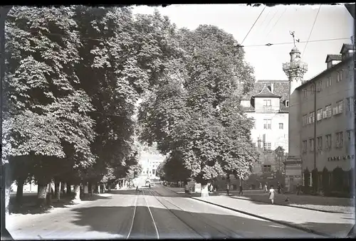 19 Glas Negative Stuttgart mit Original Kartons, verschiedene Stadtansichten