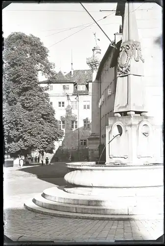 19 Glas Negative Stuttgart mit Original Kartons, verschiedene Stadtansichten