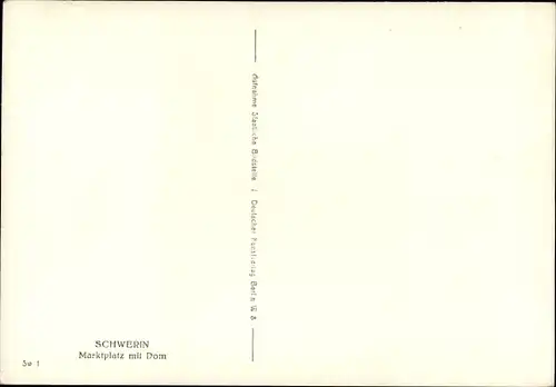 Ak Schwerin in Mecklenburg, Marktplatz, Dom