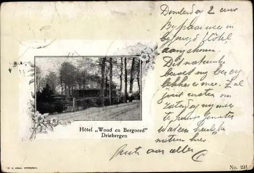 Ak Driebergen Utrecht Niederlande, Hotel Woud und Bergoord
