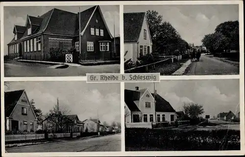 Ak Groß Rheide in Schleswig, Ortsansichten