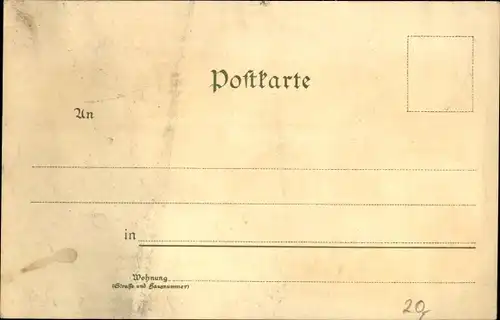 Litho Grünstadt in der Pfalz, Post, Totalansicht