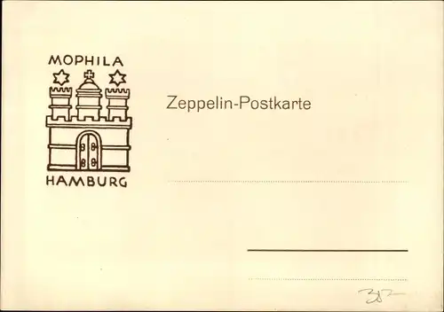 Ak Abfertigung der Post für das Luftschiff Grafg Zeppelin, LZ 127, Mophila Hamburg