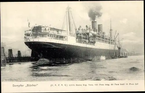 Ak Passagierdampfer Blücher, HAPAG