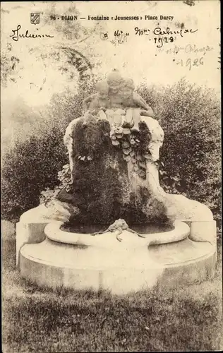 Ak Dijon Côte d'Or, Fontaine Jeunesses, Place Darcy