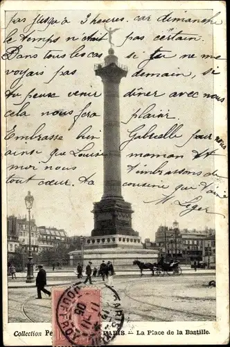 Ak Paris IV, Place de la Bastille