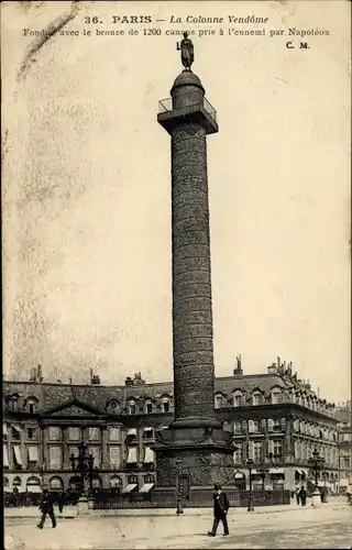 Ak Paris I, La Place Vendôme, Colonne Vendome