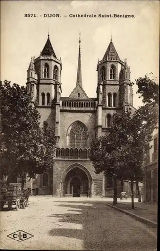 Ak Dijon Côte d'Or, Kathedrale St. Benigne