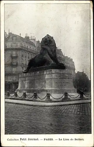 Ak Paris XIV Observatoire, Place Denfert-Rochereau, Lion de Belfort