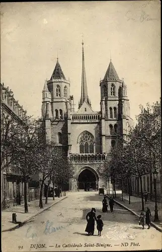 Ak Dijon Côte d'Or, Kathedrale St. Benigne