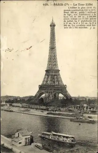 Ak Paris VII, La Tour Eiffel, Eiffelturm