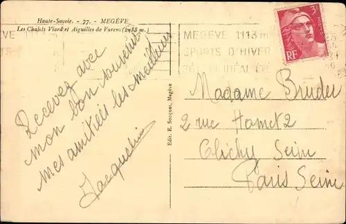 Ak Megève Haute Savoie, die Chalets