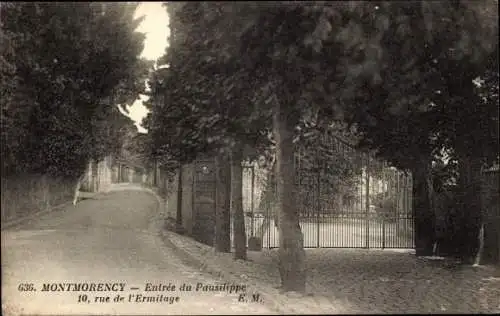 Ak Montmorency Val d’Oise, Pausilippe, Eingang, 10 Rue de l'Ermitage