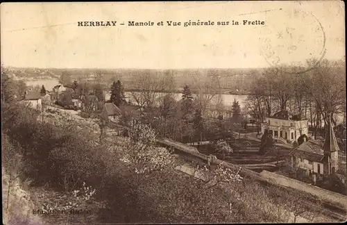 Ak Herblay Val d’Oise, Manoir, Vue generale sur la Frette