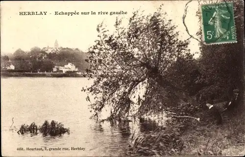 Ak Herblay Val d’Oise, Echappee sur la rive gauche