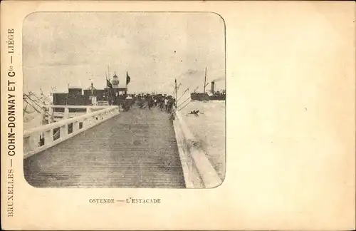 Ak Ostende Ostende Westflandern, Estacade