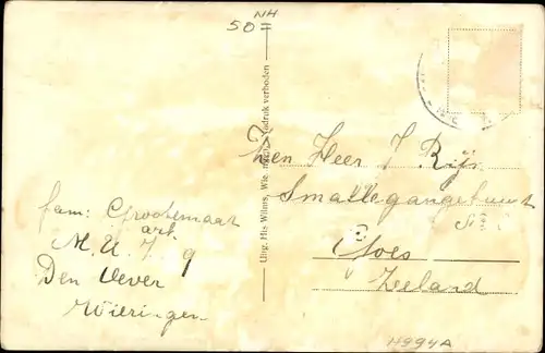 Ak Den Oever Wieringen Nordholland Niederlande, Hofstraat