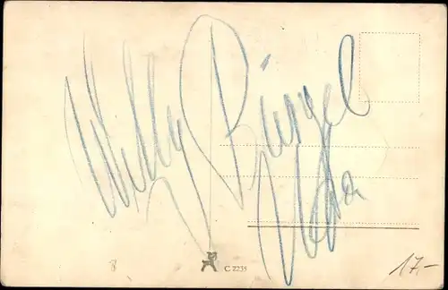 Ak Schauspieler Willy Birgel, Portrait im Profil, Autogramm