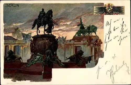 Litho Berlin Mitte, Kaiser Wilhelm Nationaldenkmal