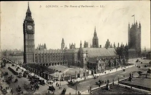 Ak London City, Die Häuser des Parlaments