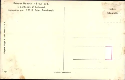 Ak Prinzessin Beatrix der Niederlande, Niederländisches Königshaus