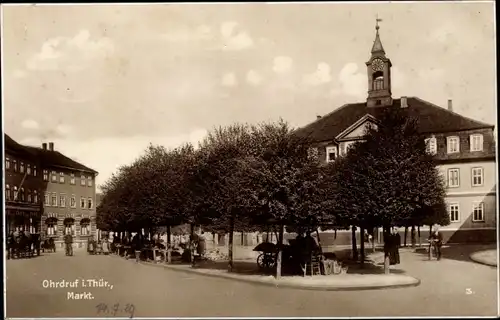 Ak Ohrdruf in Thüringen, Markt, Rathaus