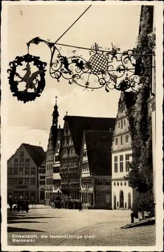 Ak Dinkelsbühl in Mittelfranken, Weinmarkt