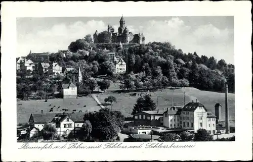 Ak Braunfels an der Lahn, Schloss, Schlossbrauerei