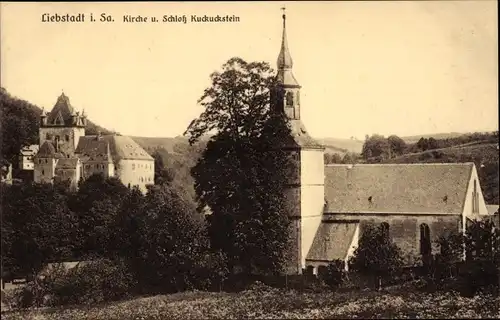 Ak Liebstadt Erzgebirge Sachsen, Schloss Kuckuckstein, Kirche