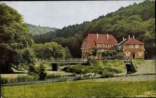 Ak Pforzheim im Schwarzwald, Kupferhammer, Brücke