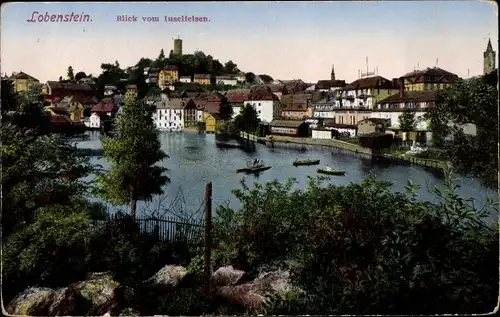 Ak Bad Lobenstein in Thüringen, Blick vom Inselfelsen