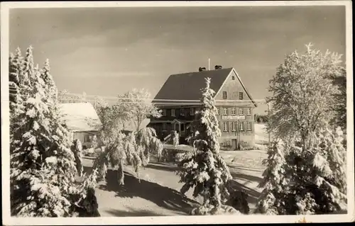 Ak Escheck Schönwald im Schwarzwald, Gasthof Löwen, Winter