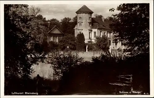 Ak Rheinsberg in Brandenburg, Blick auf das Schloss und Theater