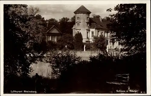 Ak Rheinsberg in Brandenburg, Blick auf das Schloss und Theater