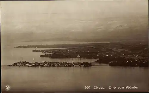 Ak Lindau am Bodensee Schwaben, Blick vom Pfänder