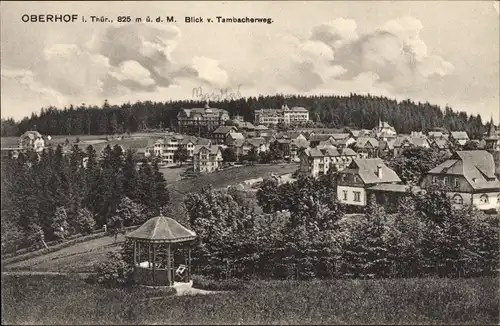 Ak Oberhof im Thüringer Wald, Ortsansicht, Blick vom Tambacherweg