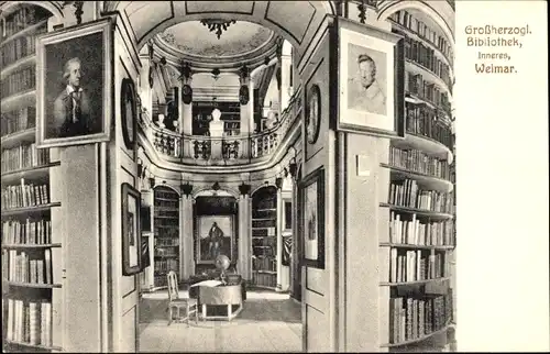 Ak Weimar in Thüringen, Großherzogl. Bibliothek, Inneres, Herzogin Anna Amalia Bibliothek