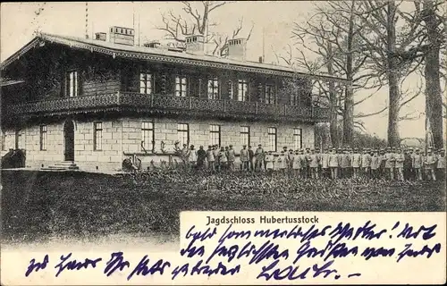 Ak Joachimsthal in der Uckermark Schorfheide, Jagdschloss Hubertusstock