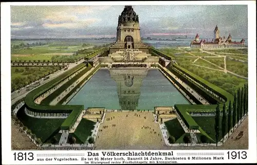 Ak Leipzig, Völkerschlachtdenkmal, 1813-1913