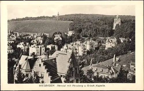 Ak Wiesbaden in Hessen, Neroberg, Nerotal, Griechische Kapelle