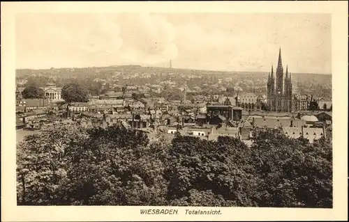 Ak Wiesbaden in Hessen, Totalansicht