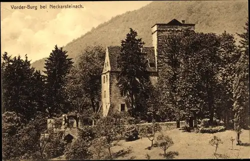 Ak Neckarsteinach Bergstraße, Blick auf die Vorderburg
