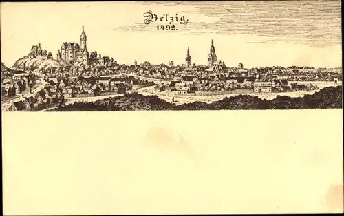 Künstler Ak Bad Belzig in der Mark, Panorama, 1492
