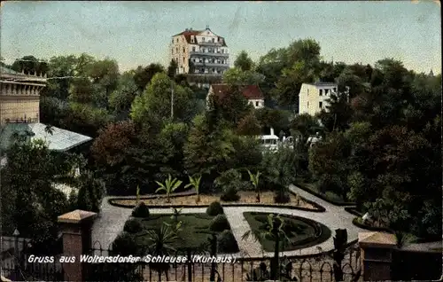 Ak Woltersdorf bei Berlin, Kurhaus, Kurpark