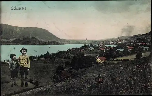 Ak Schliersee in Oberbayern, Kinder, Panorama