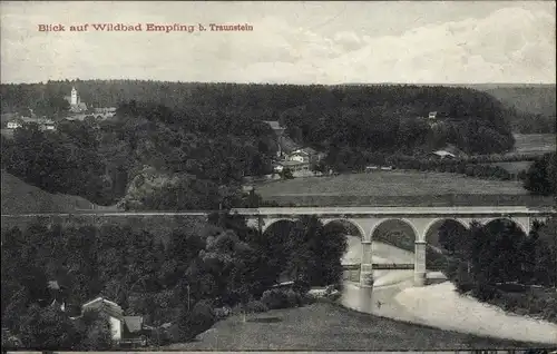 Ak Bad Empfing Traunstein in Oberbayern, Brücke