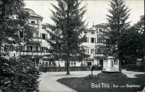 Ak Bad Tölz in Oberbayern, Kurhaus, Badehaus