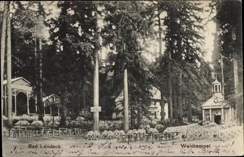 Ak Lądek Zdrój Bad Landeck Schlesien, Waldtempel