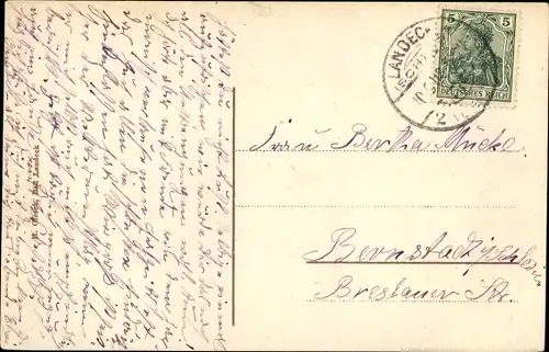 Ak Lądek Zdrój Bad Landeck Schlesien, Waldtempel