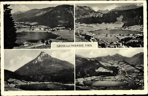 Ak Thiersee in Tirol, Ortsansichten, See, Gebirge